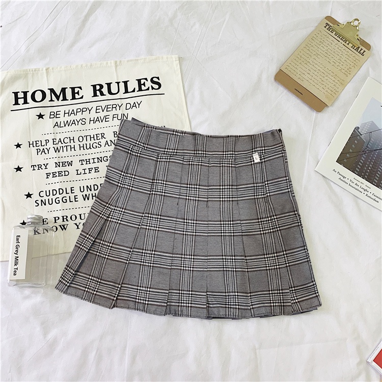 Chân váy tennis xếp ly caro dáng xòe có quần lót trong mã VayTenis-Caro - Kyotstore