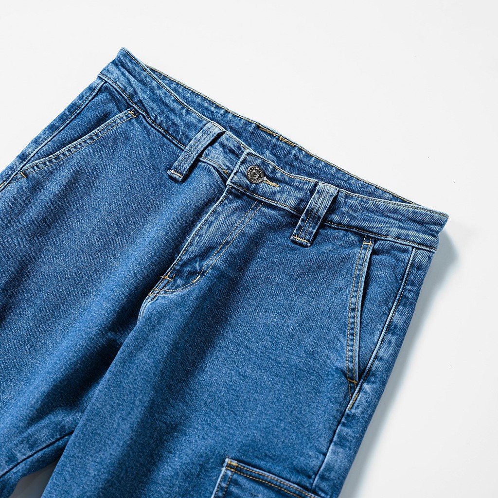 OWL BRAND® RELAX JEANS CARGO - Quần Jean Túi Hộp Xanh Đậm - OWL010421 | BigBuy360 - bigbuy360.vn