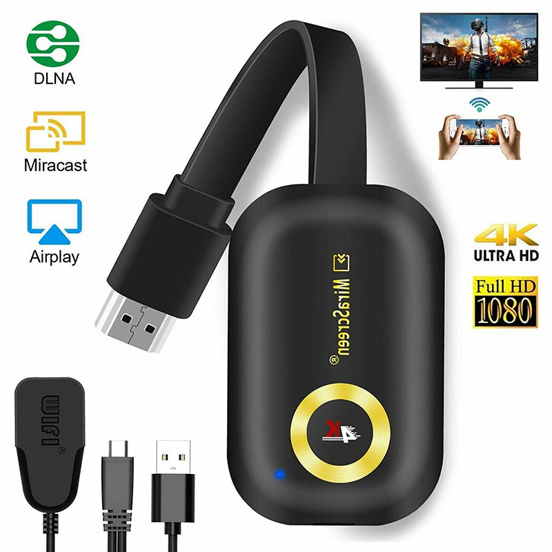 Mirascreen G9 Plus Không Dây Màn Hình Hiển Thị  4K UHD Airplay DLNA WiFi Màn Hình HDMI Dongle TV dành Cho Andrond IOS