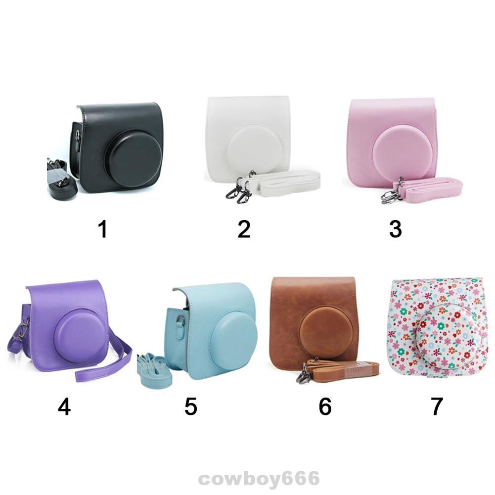 7 Farben Retro PU Leder Kameratasche Schultertasche für Fuji Instax Mini 8