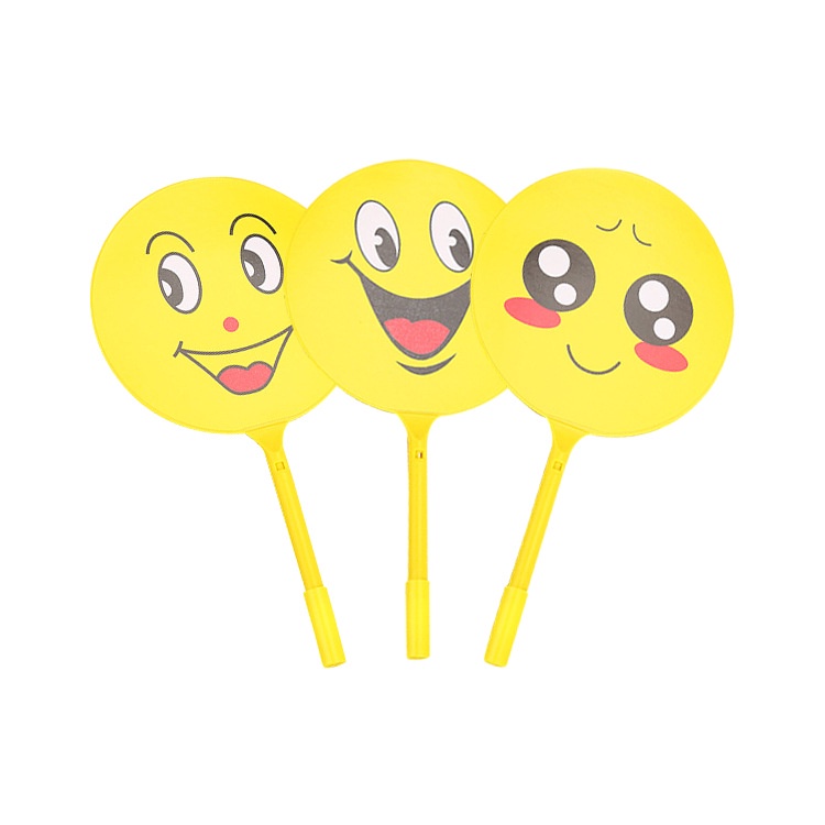 Bút Bi Mực Xanh Hình Chiếc Quạt Hoạt Tiết Mặt Cười HynBee Phong Cách Dễ Thương