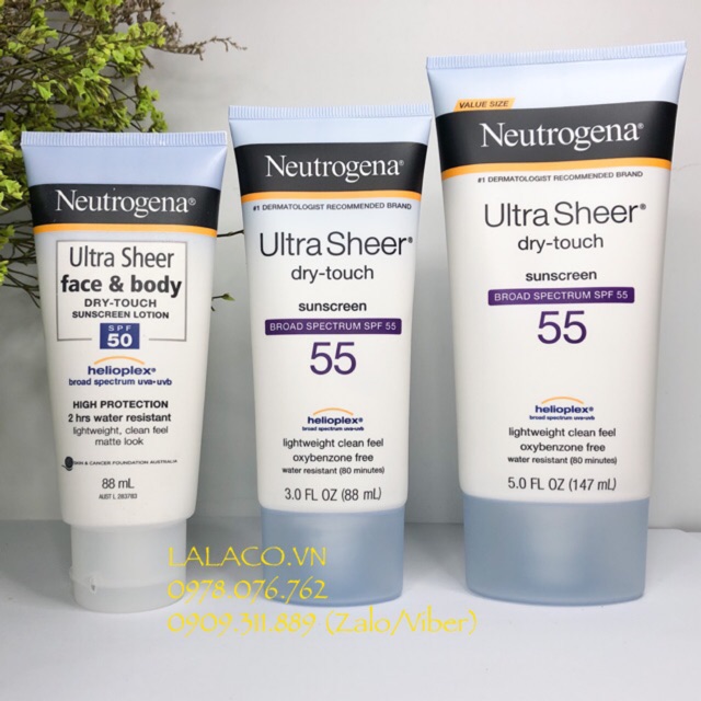 KEM CHỐNG NẮNG - Neutrogena Ultra Sheer Dry-Touch 88ml