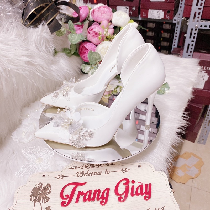 GIÀY CƯỚI THIẾT KẾ KHOÉT EO CAO CẤP (là mẫu tkế thủ công vui lòng chắc chắn trước khi đặt hàng)