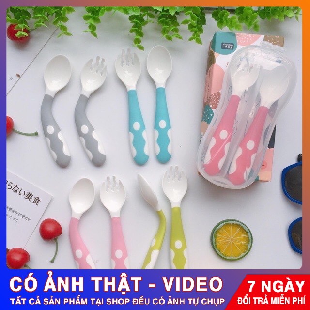 [HÀNG LOẠI 1] Thìa tập ăn uốn cong cho bé