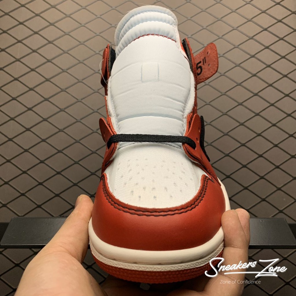Giày thể thao AIR JORDAN 1 OFF WHITE Retro High Chicago đỏ trắng Sneakers World