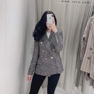Áo blazer tweed