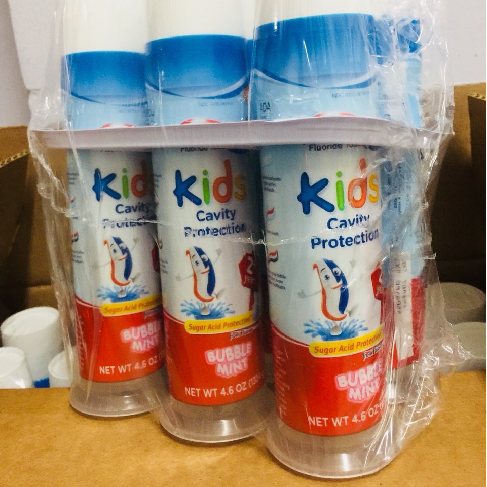 [date 9/2022] Kem đánh răng Aquafresh kids cativity protection buble mint cho bé trên 2 tuổi - ống 130g