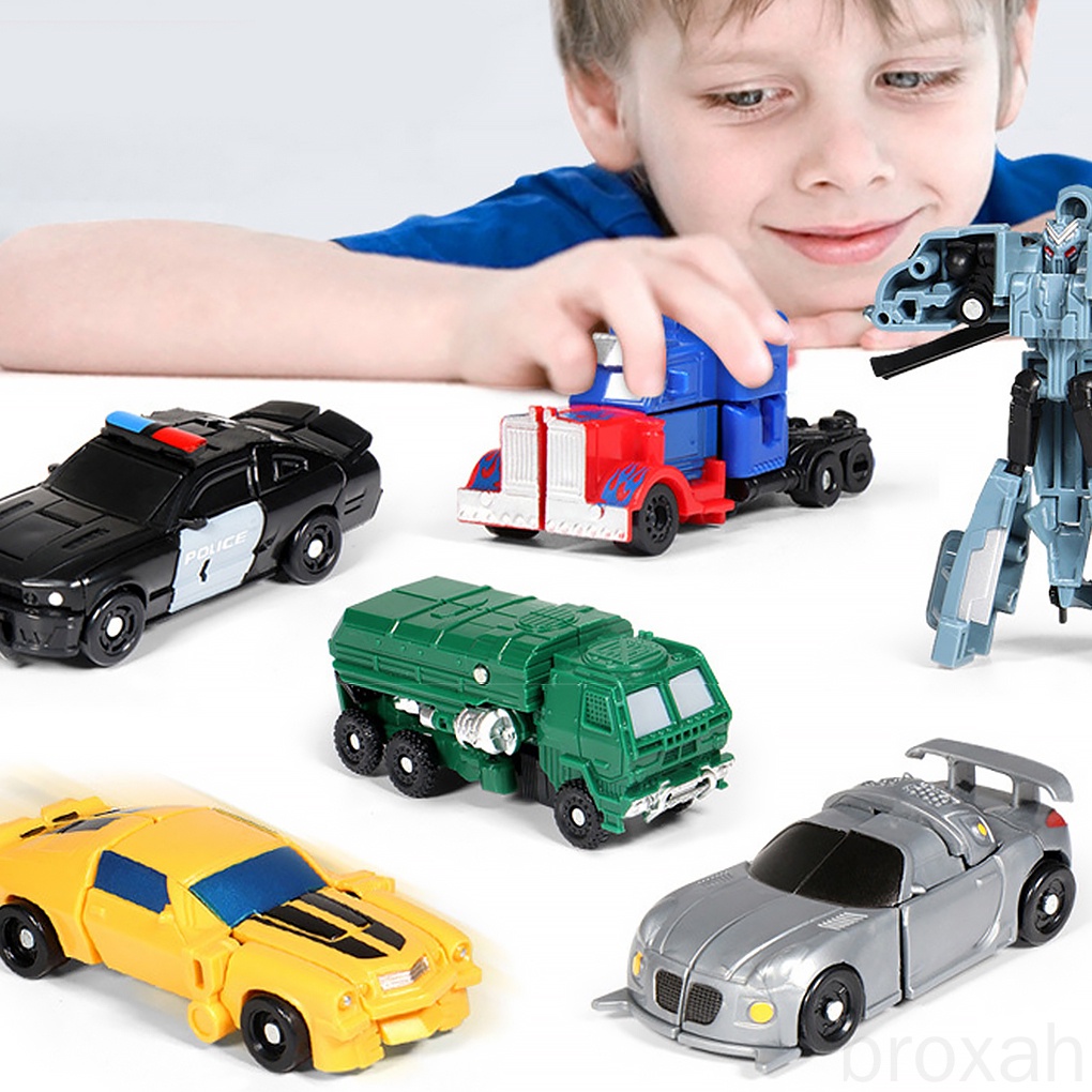 Mô Hình Xe Đồ Chơi Biến Hình Rô Bốt Mini Bằng Nhựa An Toàn Vui Nhộn Cho Bé