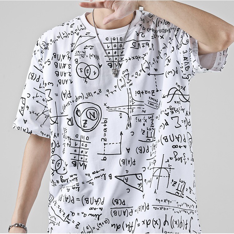 [ Có Ảnh Thật ] Áo thun tay lỡ form rộng - phông nam nữ oversize - T shirt nhiều công thức toán học - 2N Unisex | BigBuy360 - bigbuy360.vn
