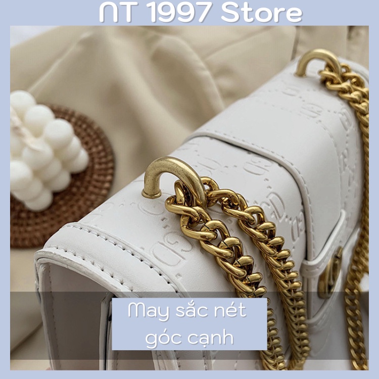 Túi sách nữ đeo chéo kẹp nách thời trang mini dây xích NT030