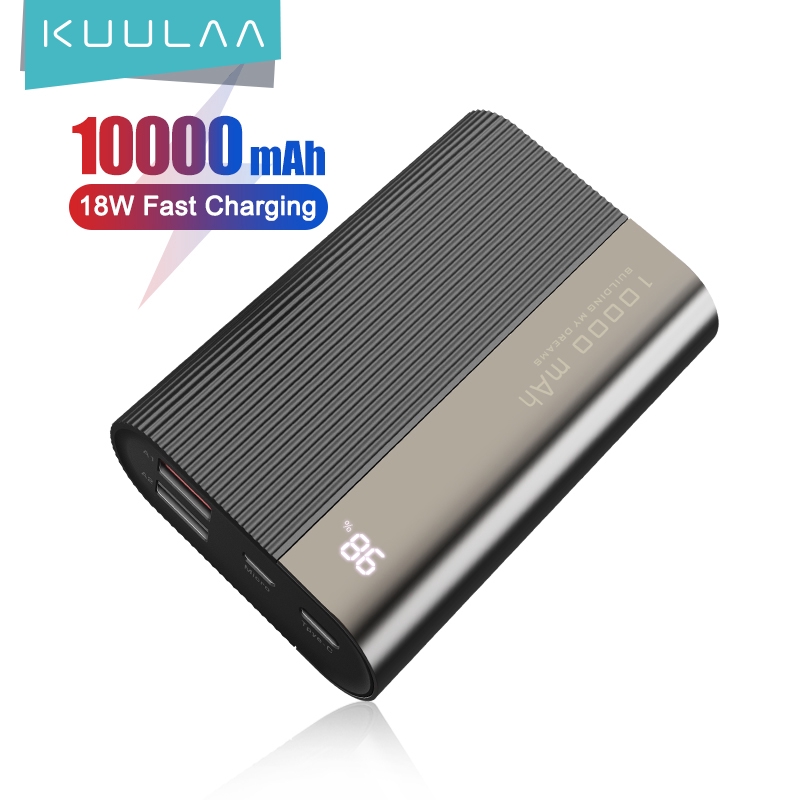 Sạc Dự Phòng KUULAA KL-YD09 Sạc Nhanh 18W Mini Có Màn Hình Hiển Thị Kỹ Thuật Số Cho Samsung Xiaomi Huawei 10000mah