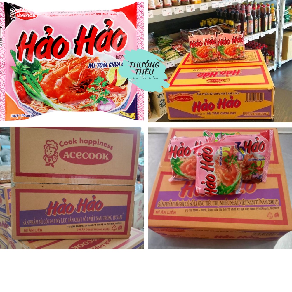 Thùng 30 Gói Mì Tôm Hảo Hảo Chua Cay 75g | BigBuy360 - bigbuy360.vn
