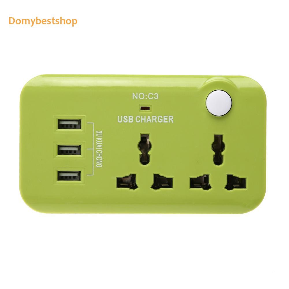 ✿UK Plug 3 USB Port Quick Charging Hub Charger Dock Power Strip✿