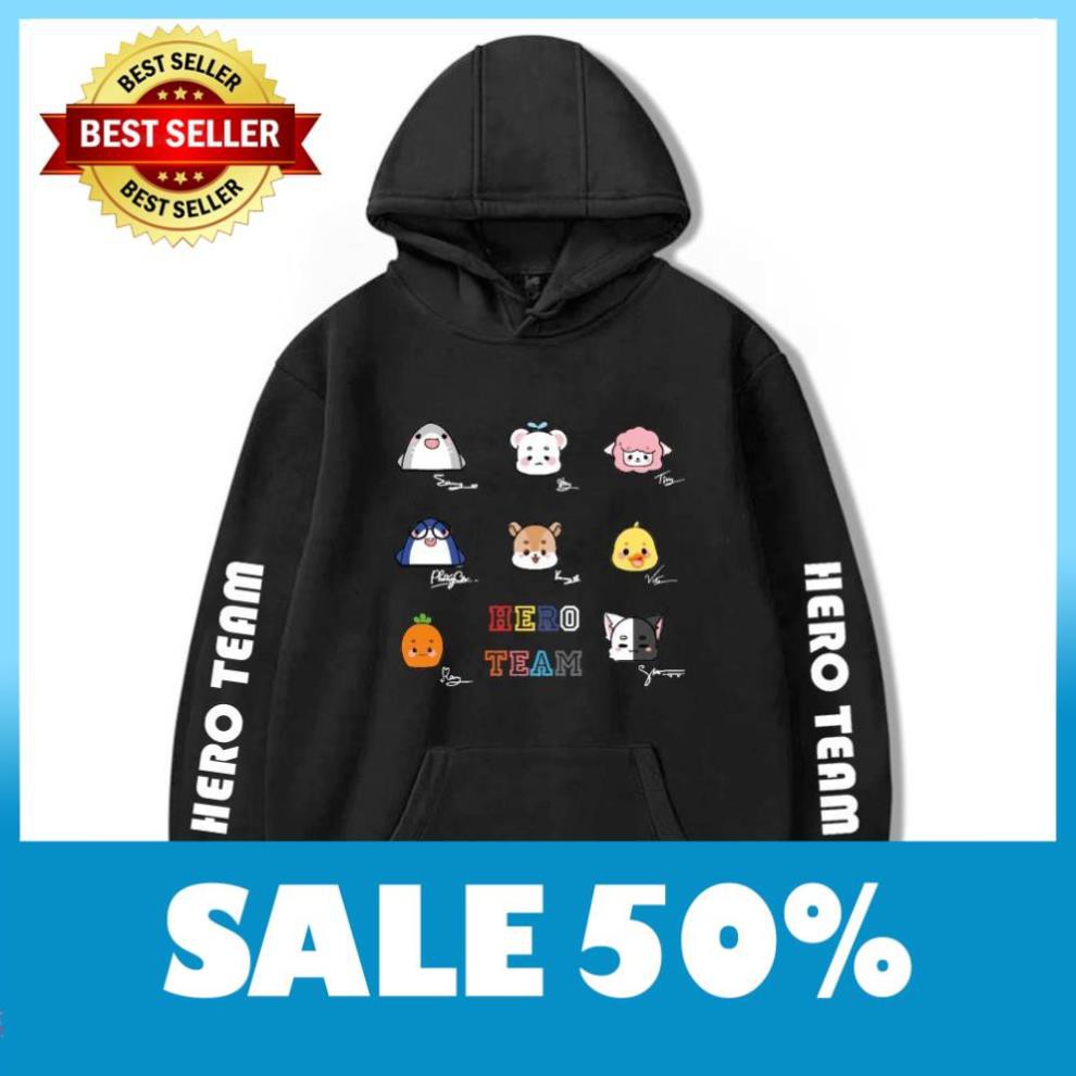 BST áo Hoodie Hero Team - Mini World - MineCraft cực chất - có size trẻ em