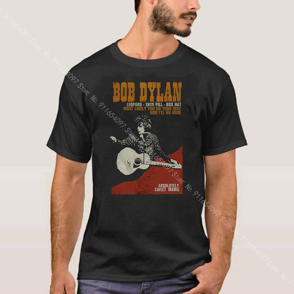 Áo Thun Tay Ngắn In Hình Ca Sĩ Bob Dylan Sweet Marie Cá Tính