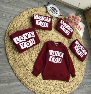 Áo love đỏ gia đình( kèm ảnh thật )