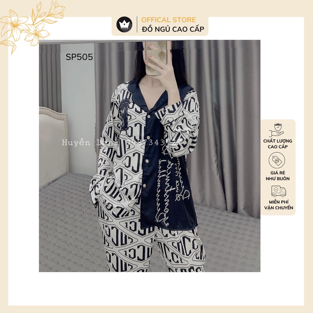 Bộ lụa Satin Dài tay họa tiết cao cấp,thiết kế lịch sự,sang chảnh | BigBuy360 - bigbuy360.vn