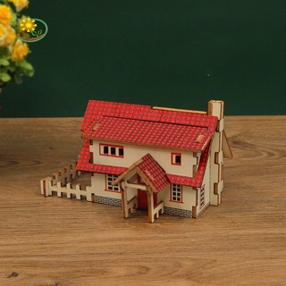 Đồ chơi lắp ráp gỗ 3D Mô hình Nhà Ranch House Laser