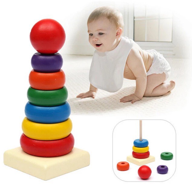 Tháp Cầu Vồng Bằng Gỗ Benrikids Nhiều Màu Sắc Cho Bé TK63