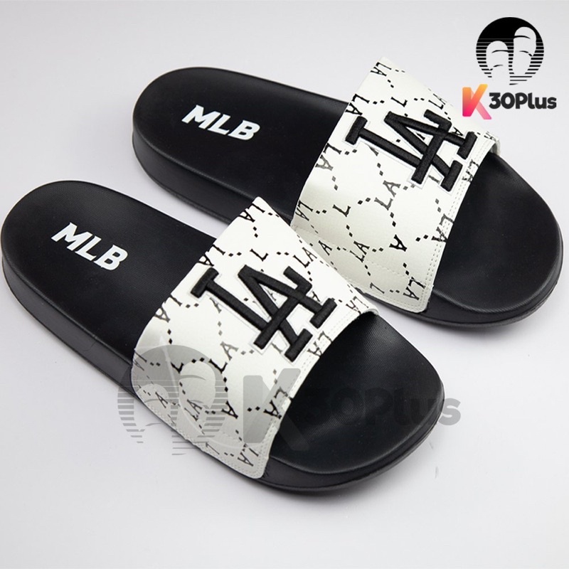 Dép MLB Quai Ngang logo LA mix
