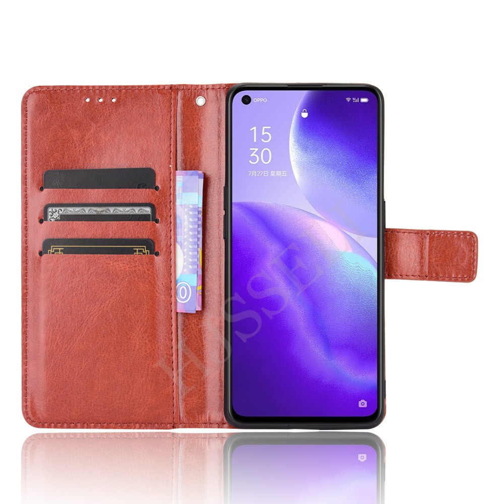 Bao da điện thoại dạng ví lật cho OPPO Reno 5