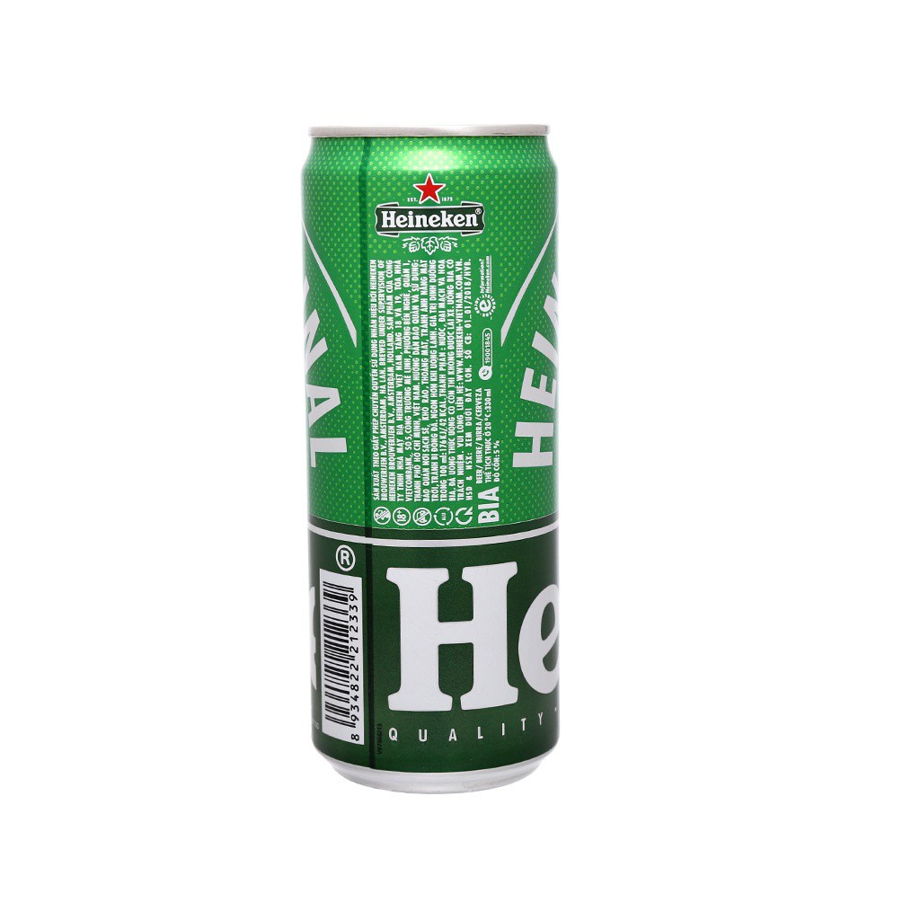 Lon bia Heineken xanh 330ml