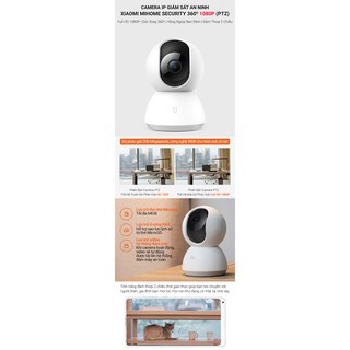 Camera giảm sát wifi ip trong nhà không dây an ninh Xiaomi mijia ip Mi home Security xoay 360 độ 2K 1080P góc rộng