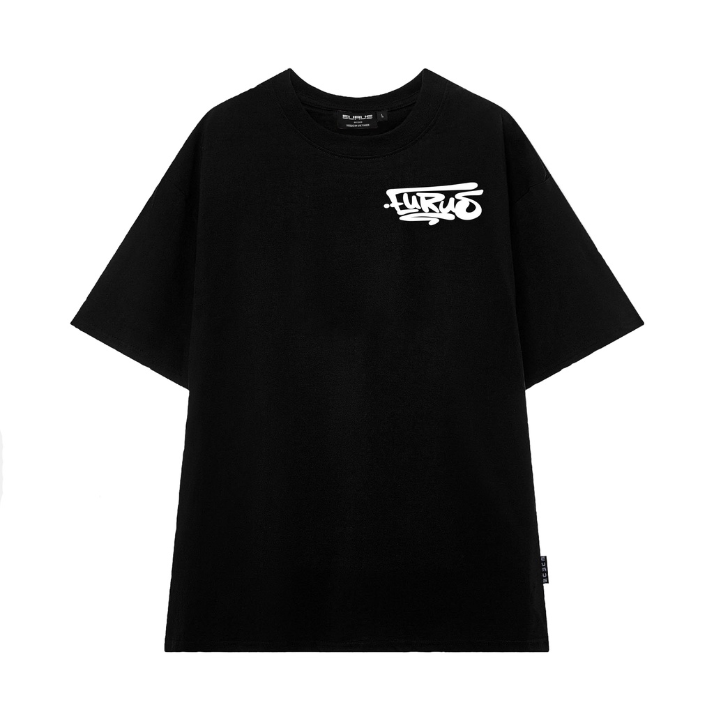 Áo thun Eurus tay lỡ GRAFFITI TEE / BLACK