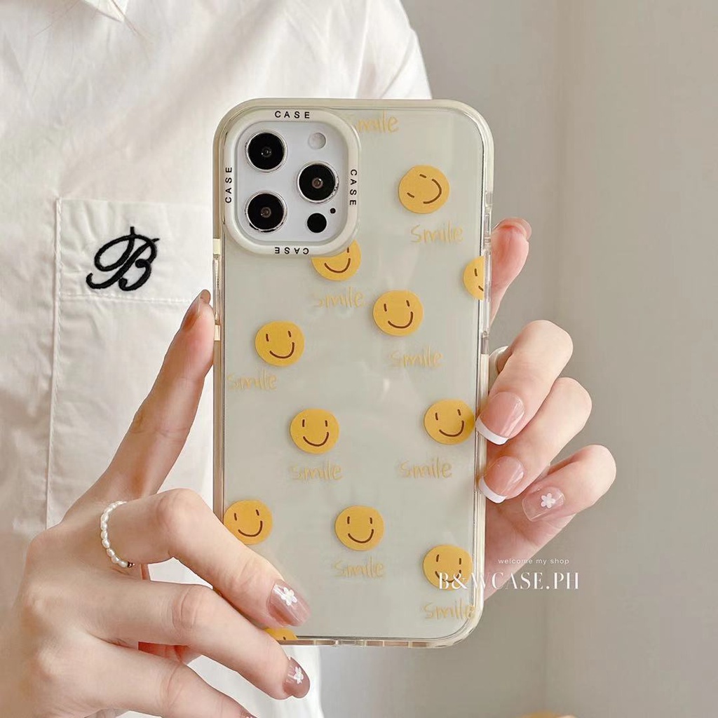 Mềm Ốp Điện Thoại Dẻo Trong Suốt Họa Tiết Mặt Cười Dễ Thương Cho Iphone 12 11 Pro Max Ix Xs Max Xr Se2 I6 I6S I7 I8 Plus