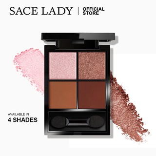 Bảng Phấn Mắt Sace Lady 4 Màu Ánh Kim Và Lì Mịn Lên Màu Đậm 1.5g/0.05oz.*4
