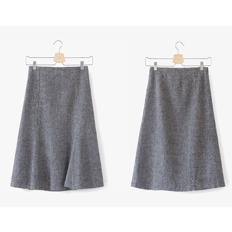 Chân váy caro nhỏ màu ghi -CV07 - (Hàng có sẵn)