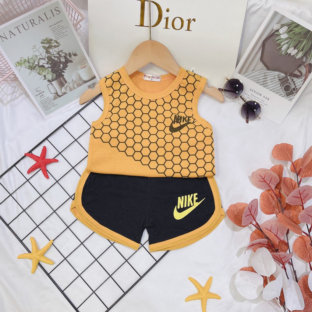 [BTG013]Sale !!! BỘ QUẦN ÁO 3 LỖ NIKE BÉ TRAI BÉ GÁI (8Kg-20Kg) CHẤT LIỆU COTTON THUN LẠNH SIÊU MỊN SIÊU MÁT XỊN XÒ