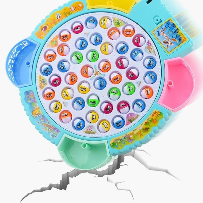 Bộ đồ chơi câu cá cho bé 45 con cần câu móc, nhiều màu, có nhạc, tặng kèm pin, đồ chơi thông minh GenKids