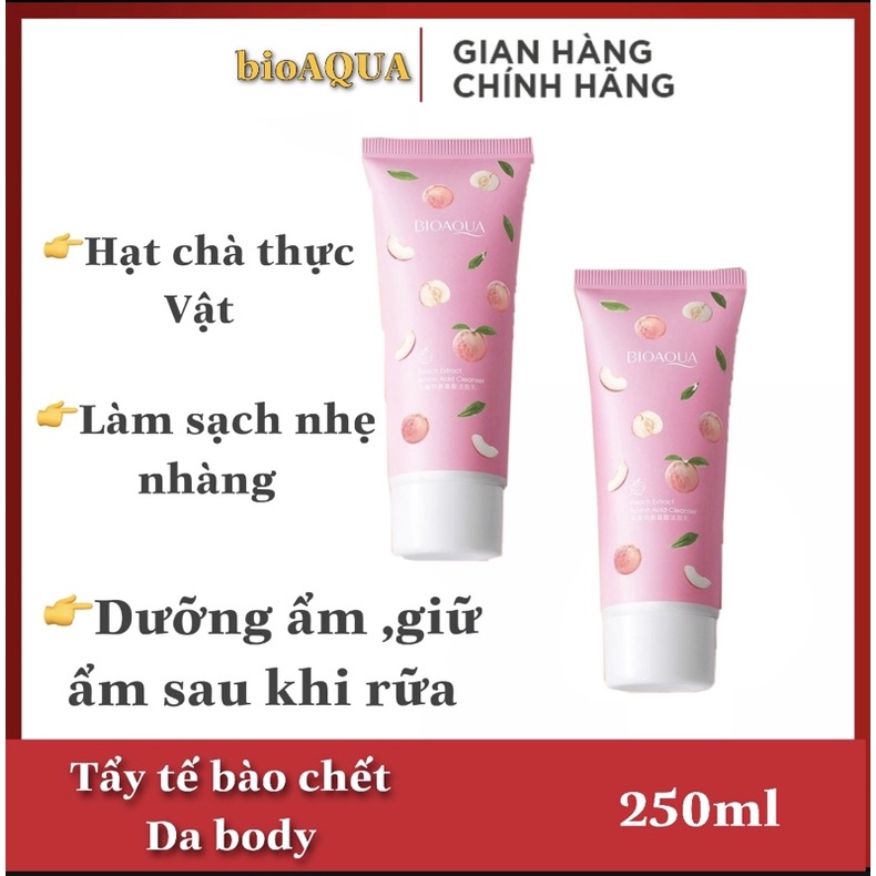 Muối tẩy tế bào chết hương đào BIOAQUA 250gr