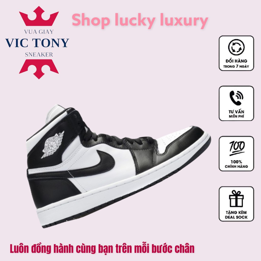 Giày JORDAN PANDA Giày Thể Thao Jordan cao cổ Đen Trắng Full Box | BigBuy360 - bigbuy360.vn