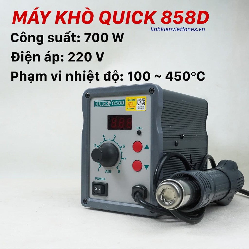 Máy Khò Từ Quick 858D chính hãng (không gây ồn)