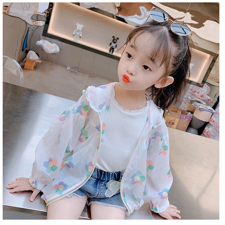 [Babycat] Hàng Có Sẵn Áo Sơ Mi Mỏng Thoáng Khí Phong Cách Nhật Bản Hàn Quốc Thời Trang Mùa Hè Dành Cho Bé Gái