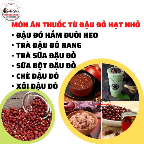 Đậu Đỏ Hạt Nhỏ Hữu Cơ SallyFood 1kg Giống Thuần Chủng - Đỗ Đỏ Tây Organic Sạch Nông Sản Quê
