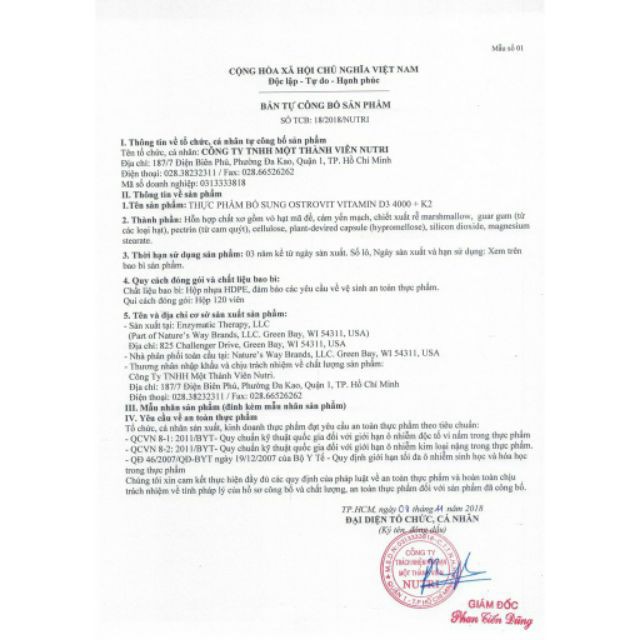 Vitamin D3 K2 Ostrovit - Hỗ trợ tăng sức đề kháng, giúp xương chắc khỏe, tăng test tự nhiên | Thế Giới Skin Care