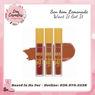 Son Kem Lì Lemonade Want It Got It Lip Cream