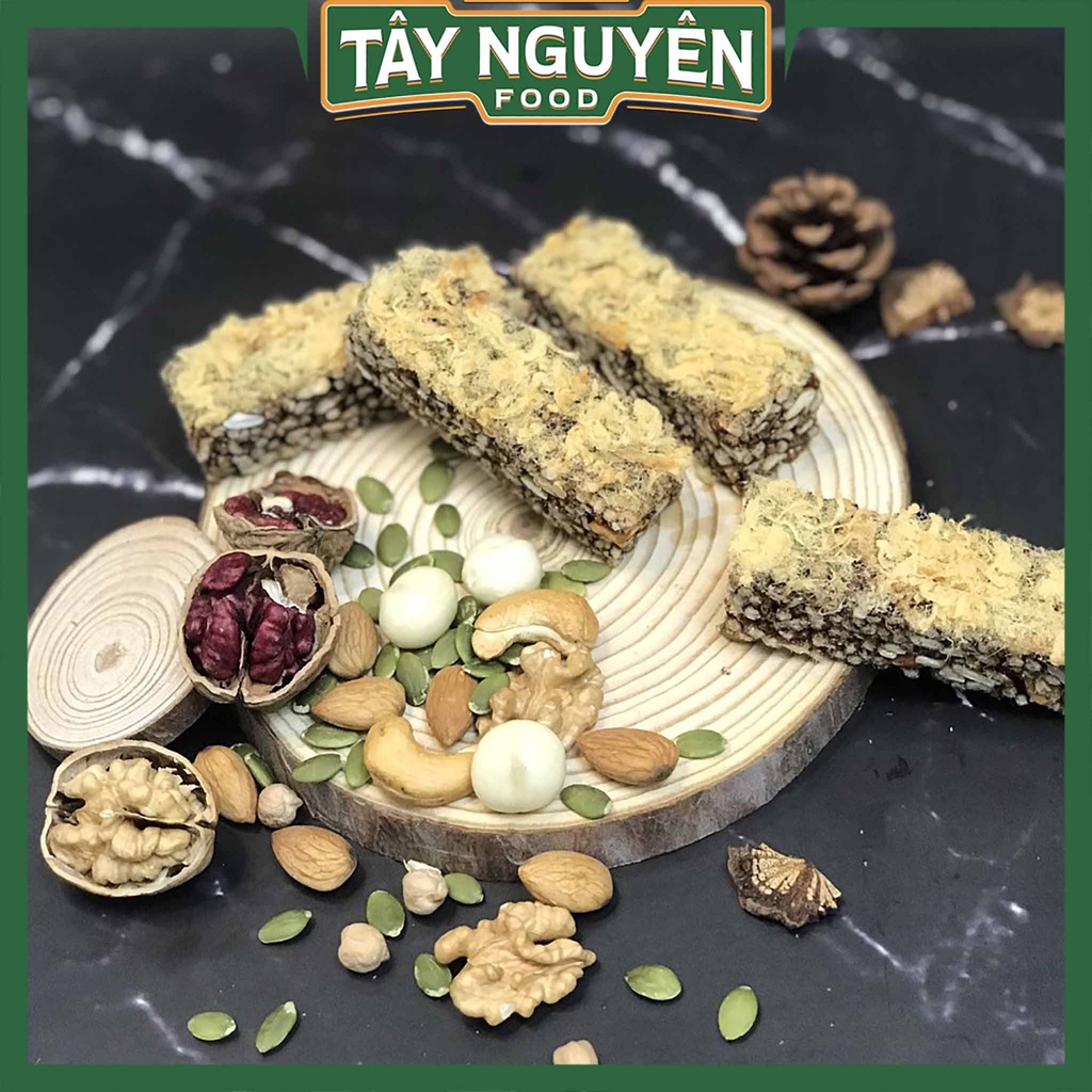 Ăn vặt Healthy - Thanh gạo lứt chà bông siêu hạt - Tây Nguyên Food