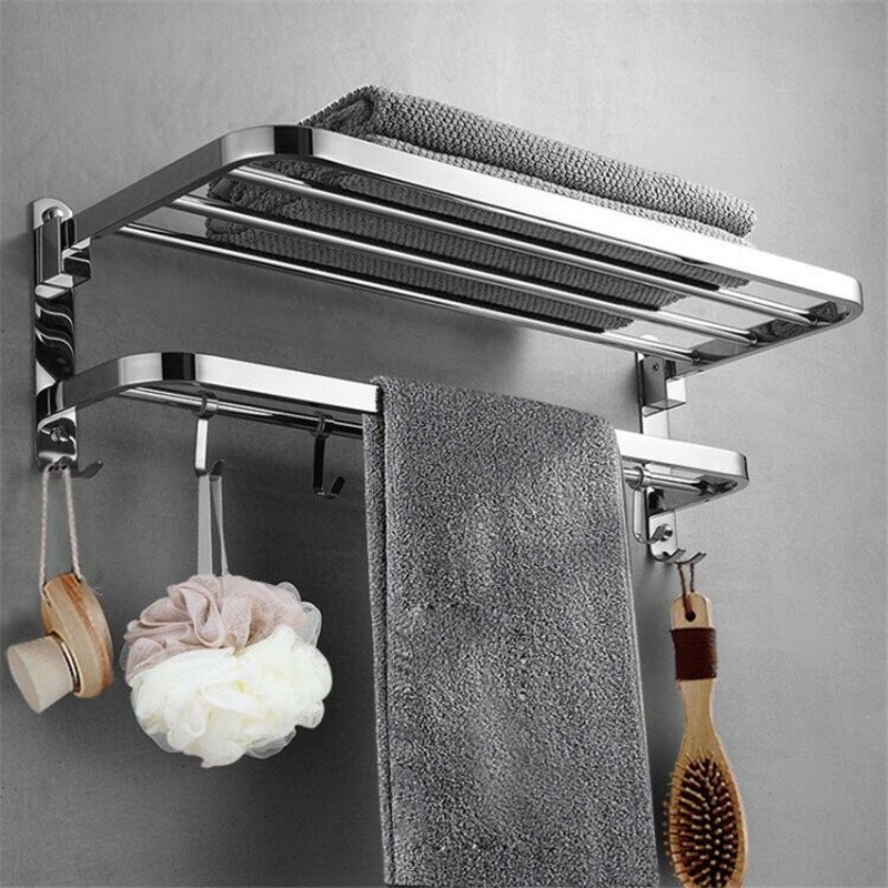 Giá Treo Khăn Tắm INOX 304 Kích thước 60cm Kèm Bộ Đinh Vít Khoan Tường - OENON