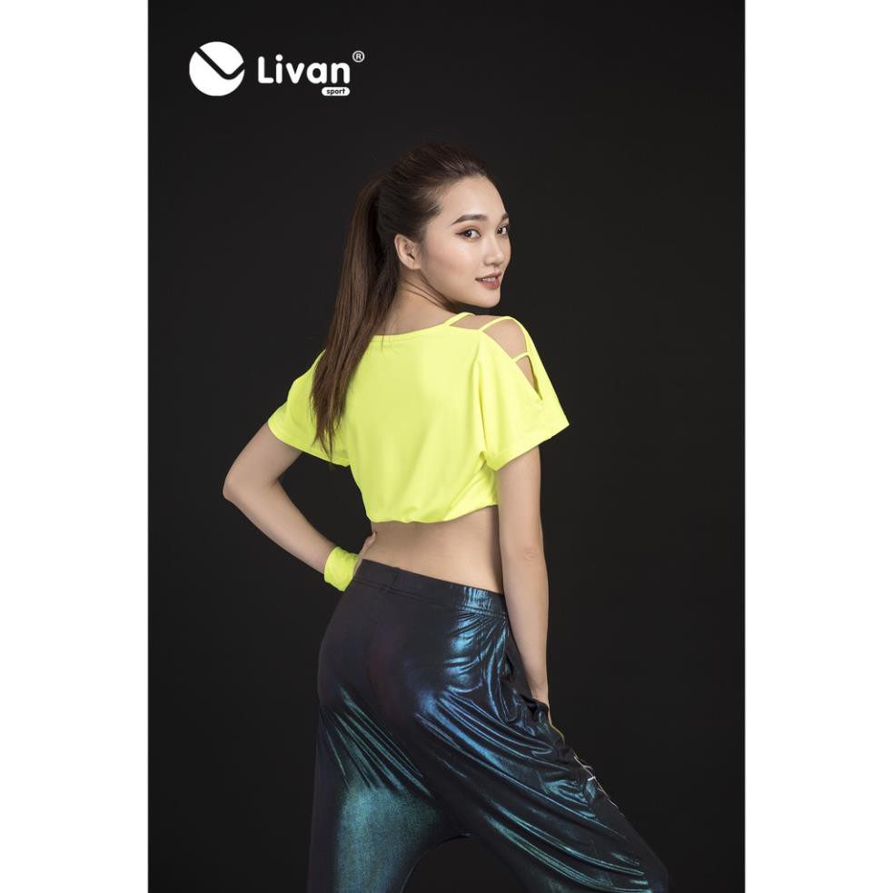 Quần Nhảy Zumba Nữ LIVAN SPORT Ánh Xanh Tím Lấp Lánh 2021