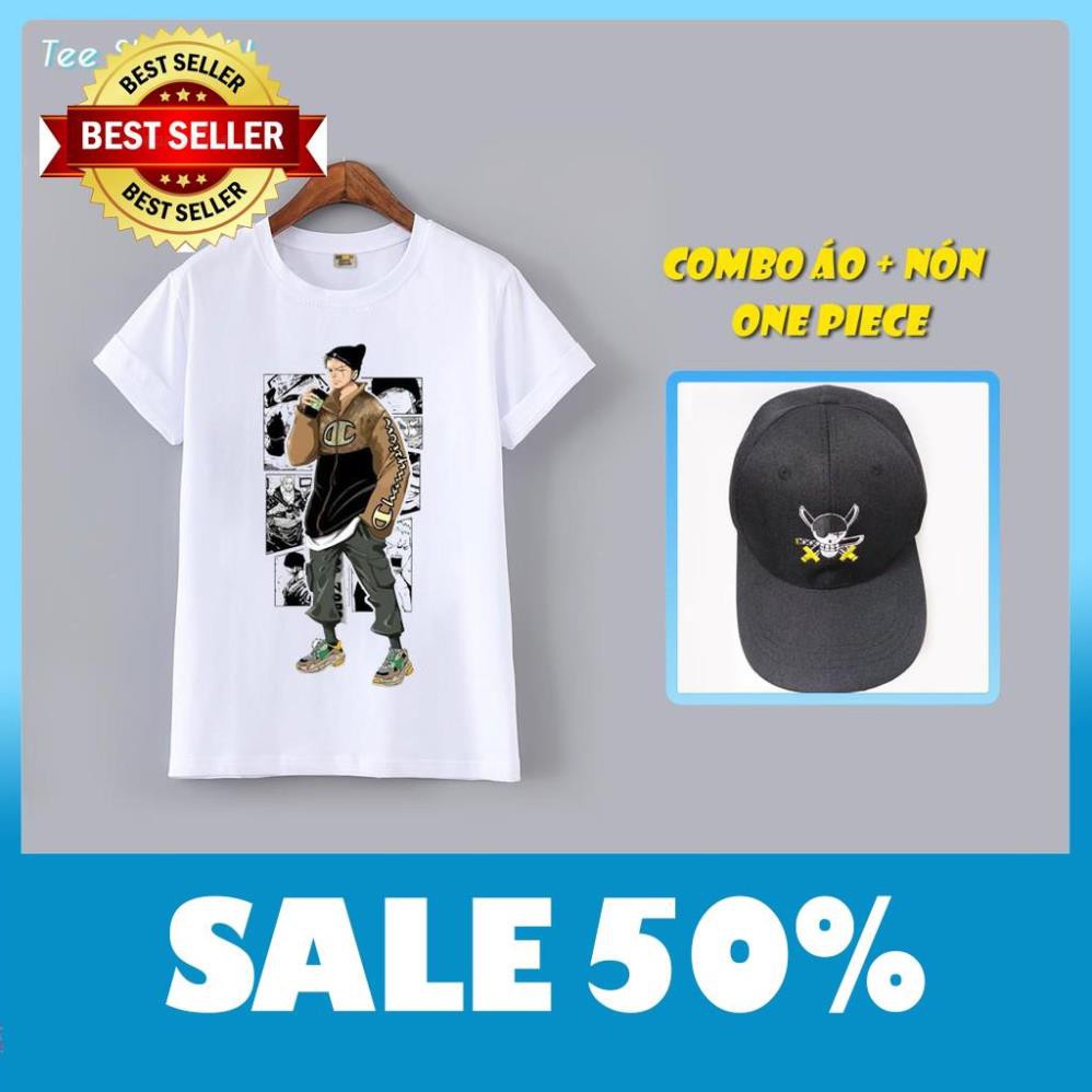 (SALE SỐC) Combo Áo thun và Nón One Piece Zoro Street Style - Có size trẻ em C2565