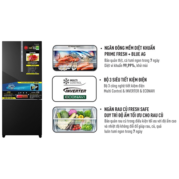 Tủ lạnh Panasonic Inverter 380 lít NR-BX421WGKV - ĐIỆN MÁY TỒN KHO