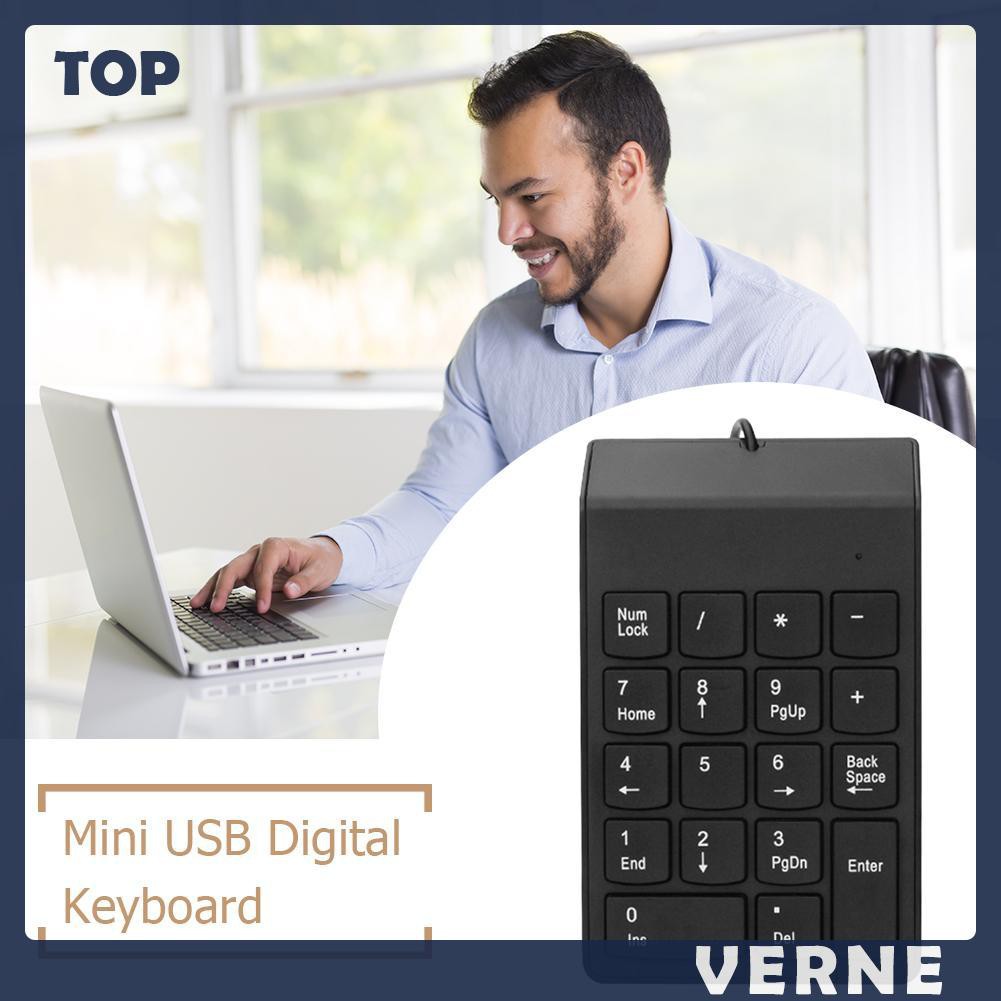 Bàn Phím Số Mini Có Dây Gồm 18 Phím Dùng Cho Laptop