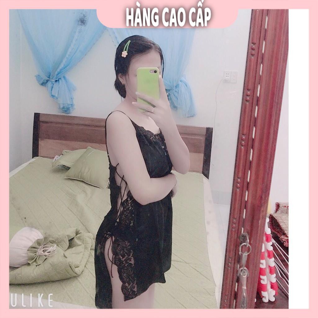Váy ngủ sexy đan dây hông đầm ngủ lụa phối ren gợi cảm với 5 màu Hot Trend | BigBuy360 - bigbuy360.vn