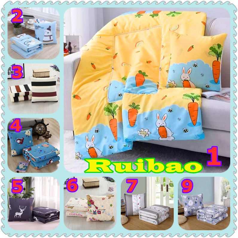 Bộ Chăn Gối Lông Vũ 2 Trong 1 I9T0