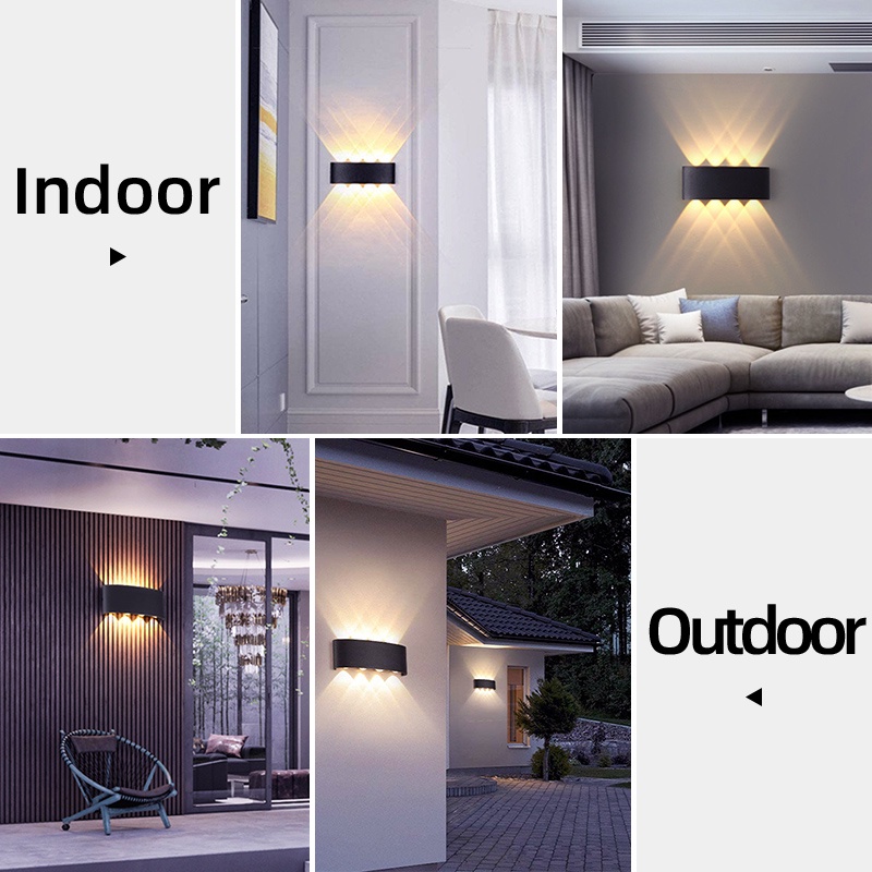 Đèn tường LED CANMEIJIA 4w 6w 8w 220V chiếu sáng ngoài trời trong nhà phòng ngủ đầu giường phòng khách sân vườn