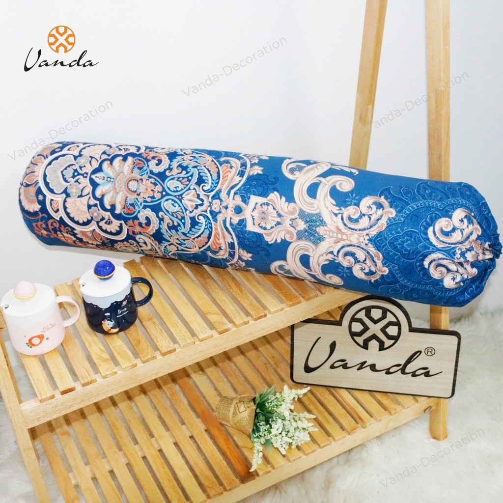 Vỏ gối ôm Cotton Poly người lớn kích thước 35cmx100cm nhiều họa tiết